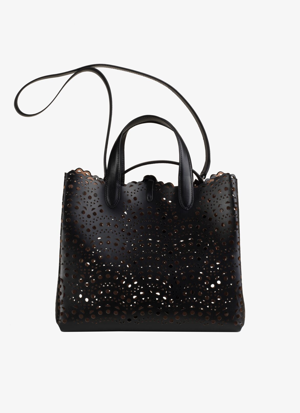 CABAS SMALL MODEL C.LUX MIN.VIENNE VAGUE+AG BLACK ALAÏA SCHWARZ  CABAS SMALL MODEL C.LUX MIN.VIENNE VAGUE+AG BLACK